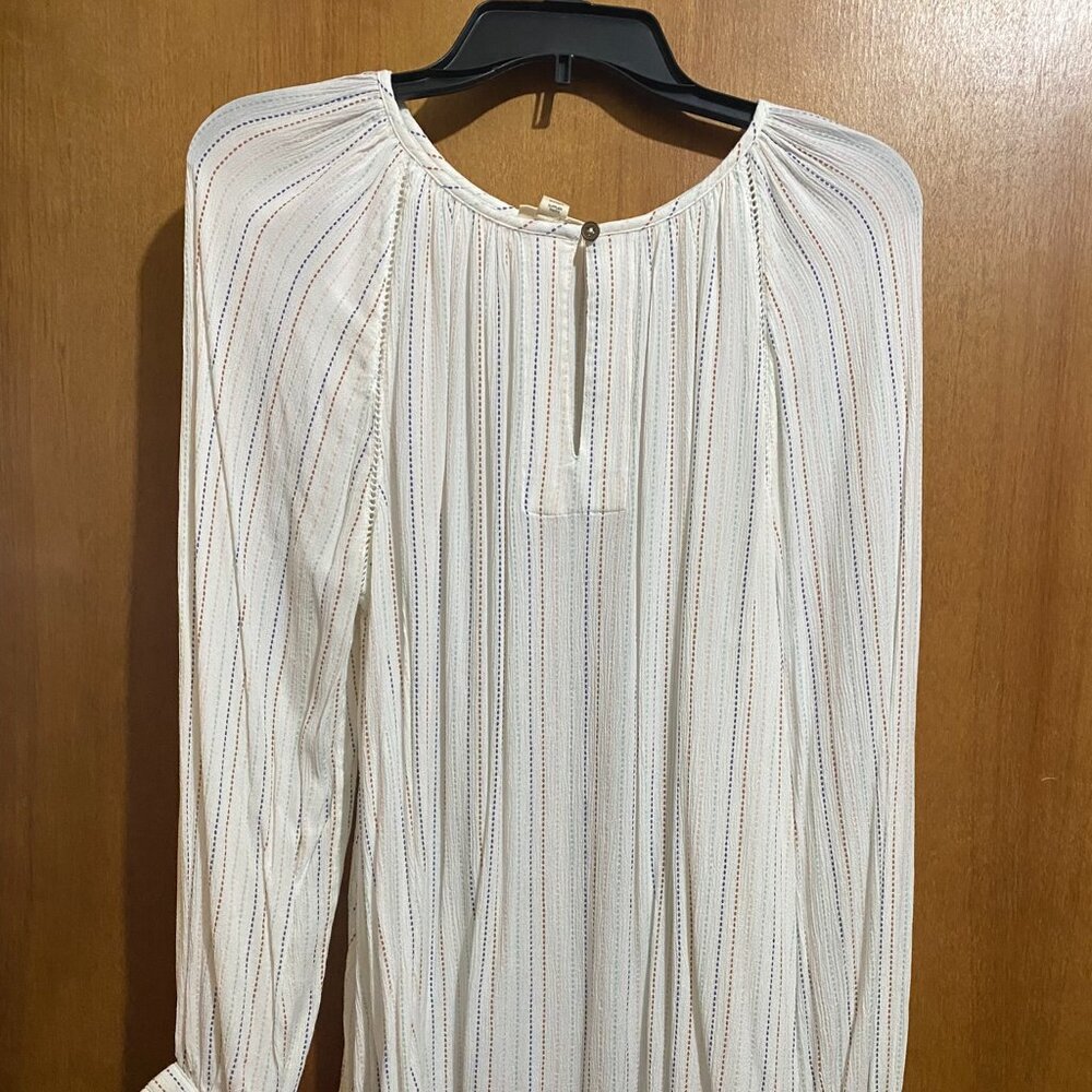 Ana Women's Wide Sleeve Striped Blouse